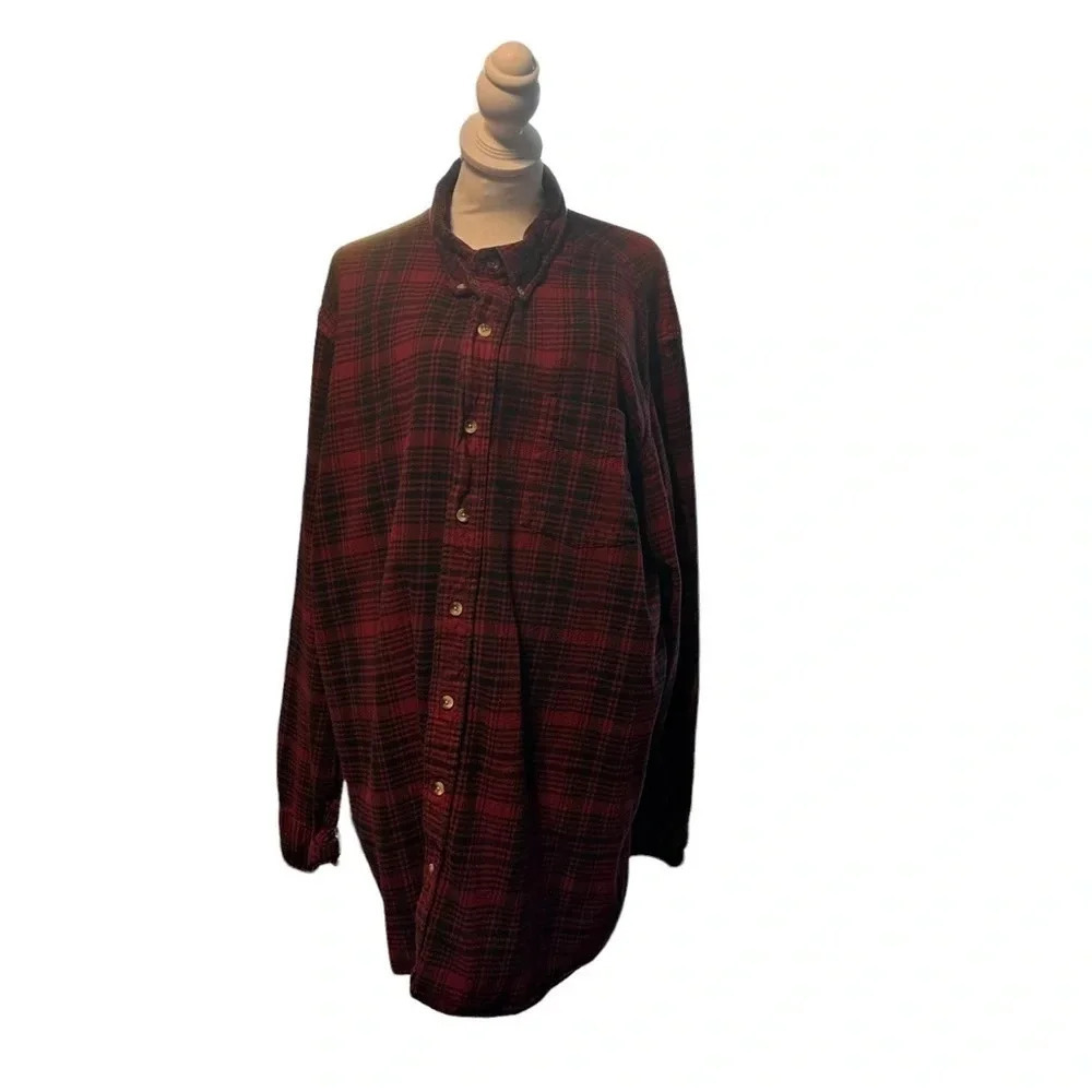Red Head Brand Co men's size XXL red and black flannel, pit to pit 26"